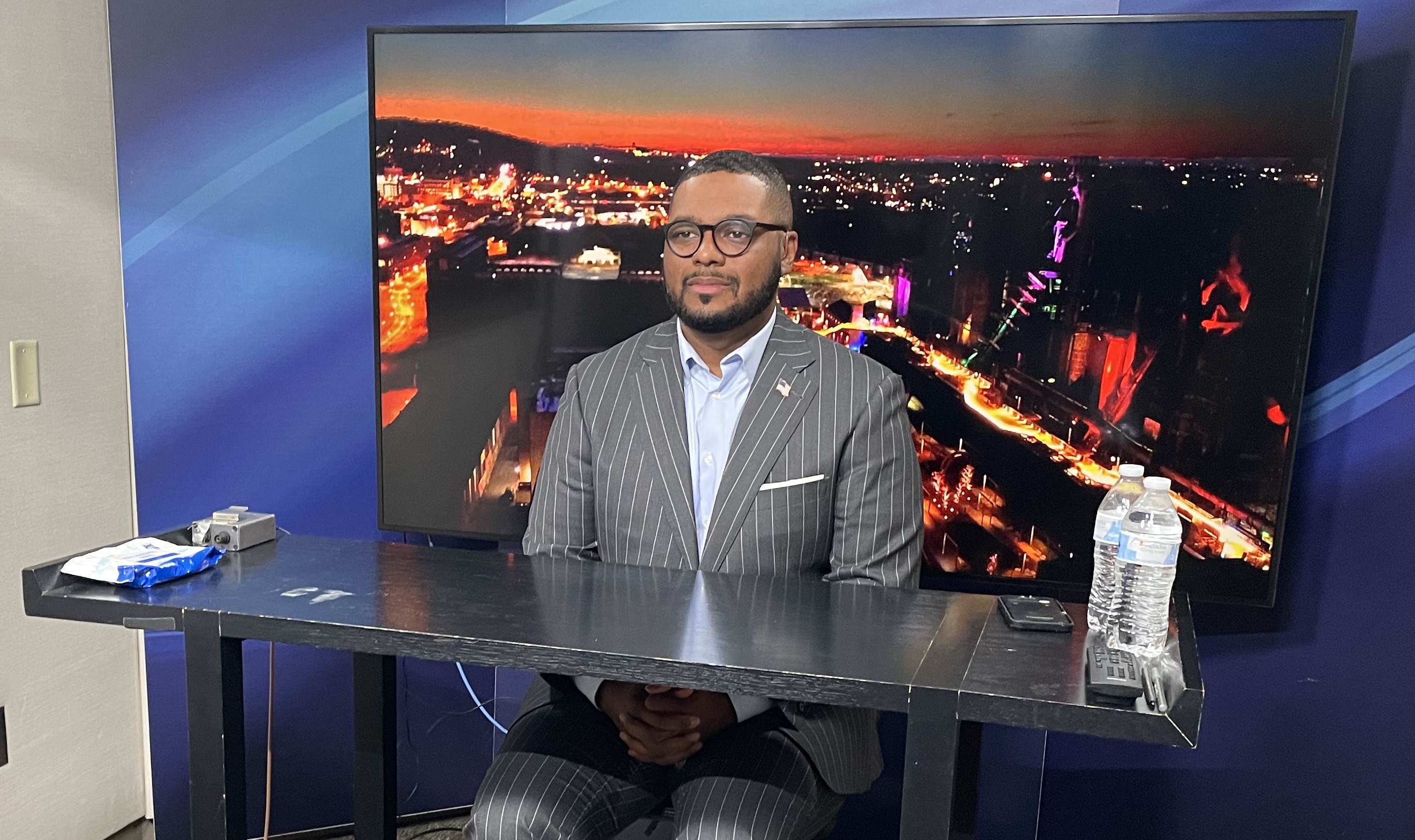 Lt. Gov. Austin Davis at PBS39 on Aug. 5, 2024