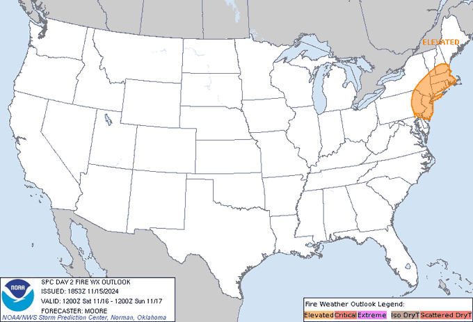 Elevated fire weather outlook