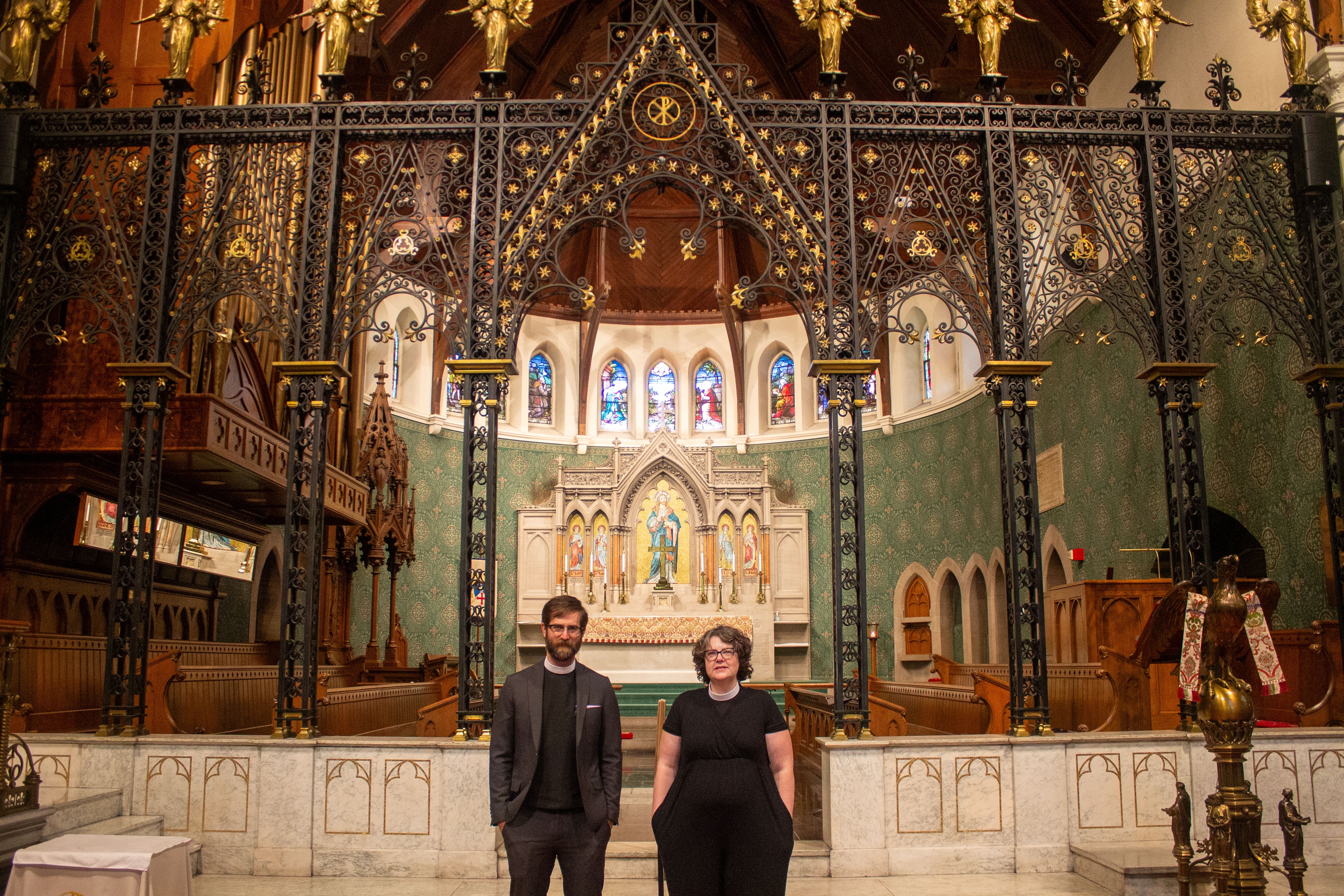 Very Rev. Jon Stratton and Rev. Maryann Sturges at Cathedral Church of the Nativity in Bethlehem, PA.